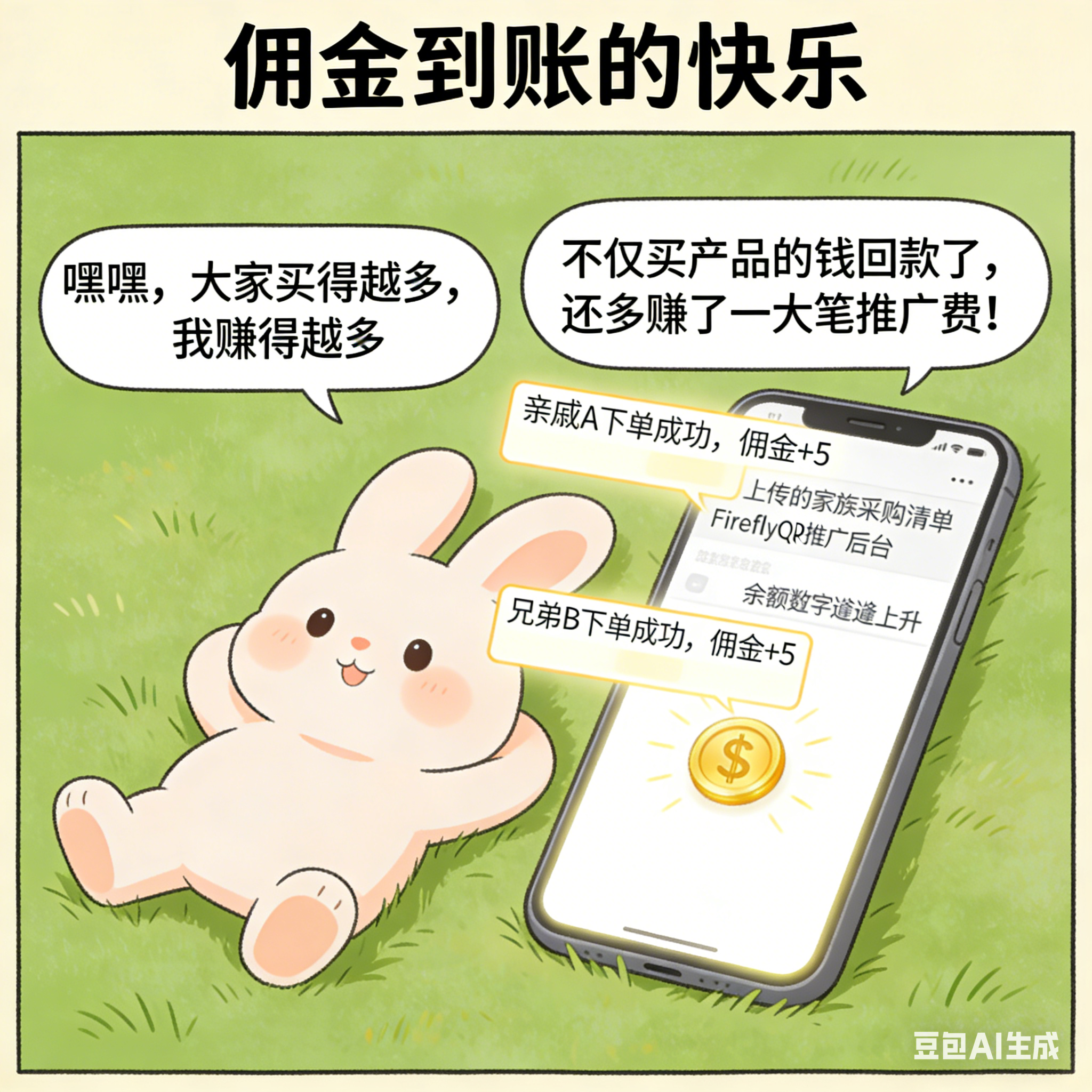 佣金到帳的快樂